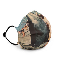 Vintage image face mask - Man Fishing - ONE OF A KIND!
