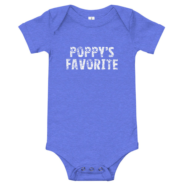 100% cotton one-piece Baby Onesie. "POPPY'S FAVORITE"