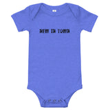 100% cotton one-piece Baby Onesie "NEW IN TOWN"