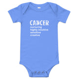 100% cotton one-piece Baby Onesie "CANCER"