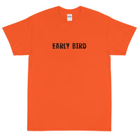 Classic thick cotton Short Sleeve T-Shirt.  Great staple shirt for your wardrobe.  "EARLY BIRD"