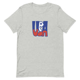 This t-shirt feels soft and lightweight, with the right amount of stretch. It's comfortable and flattering for all.