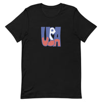 This t-shirt feels soft and lightweight, with the right amount of stretch. It's comfortable and flattering for all.