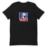 This t-shirt feels soft and lightweight, with the right amount of stretch. It's comfortable and flattering for all.