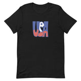This t-shirt feels soft and lightweight, with the right amount of stretch. It's comfortable and flattering for all.