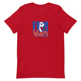This t-shirt feels soft and lightweight, with the right amount of stretch. It's comfortable and flattering for all.
