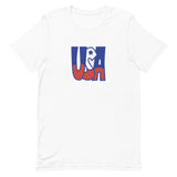 This t-shirt feels soft and lightweight, with the right amount of stretch. It's comfortable and flattering for all.