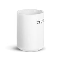 White glossy mug CROWBEARD with Feather