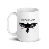 White glossy mug "CROWBEARD COFFEE"
