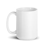 White glossy mug CROWBEARD with Feather