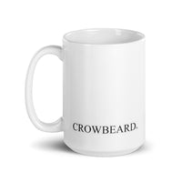 White glossy mug CROWBEARD COFFEE