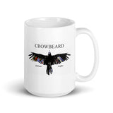 White glossy mug "CROWBEARD COFFEE"