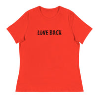 Softest and most comfortable Women's Relaxed T-Shirt. LOVE BACK –  Twowordstshirts